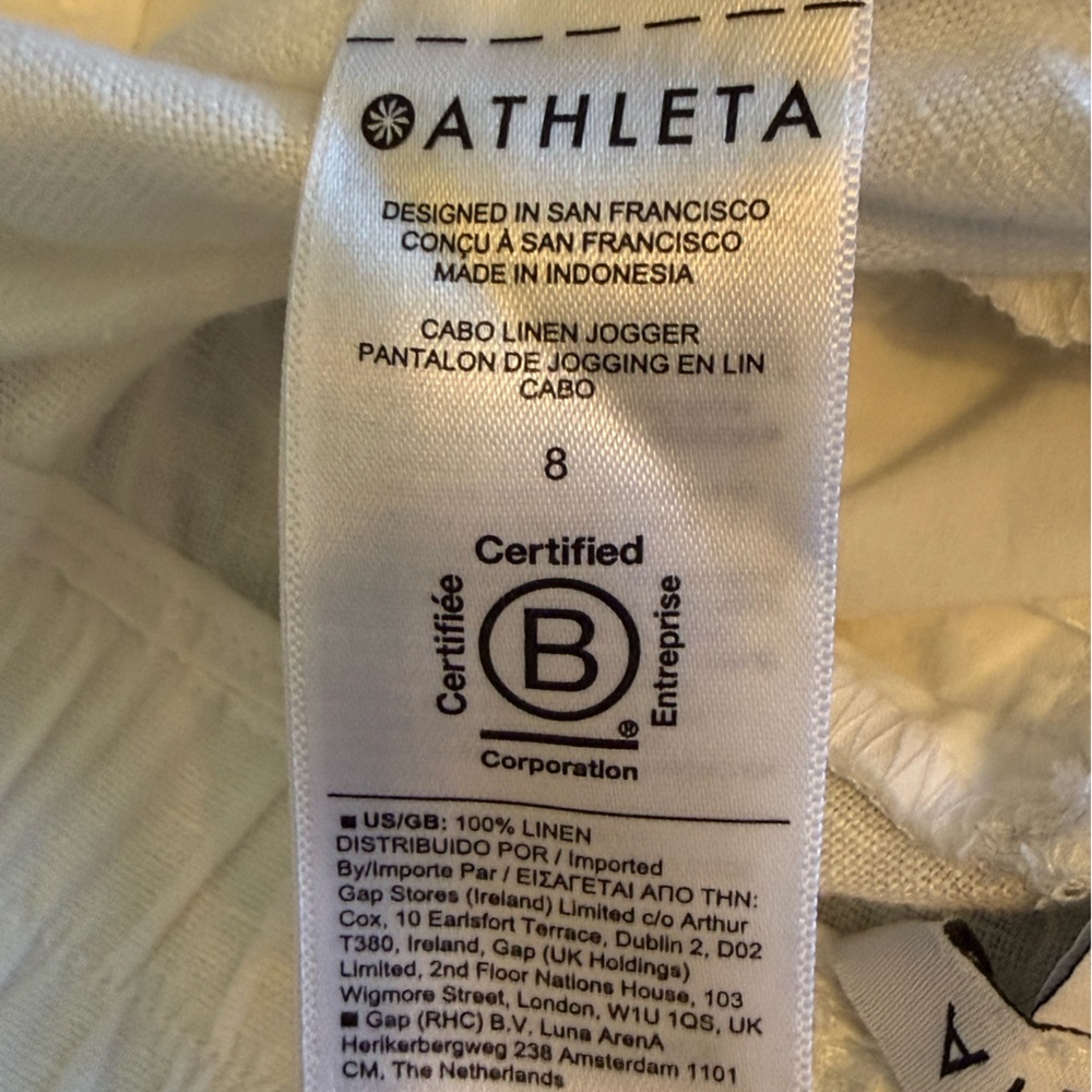 Drawstring Linen-Blend Pants - Picture 3 of 8